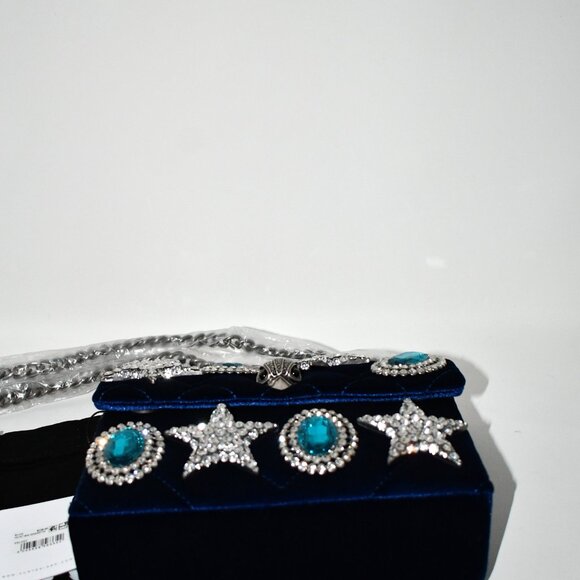 Kurt Geiger London Velvet MINI Kensington Novelty Crossbody Bag in Blue #5018780 - Picture 9 of 9